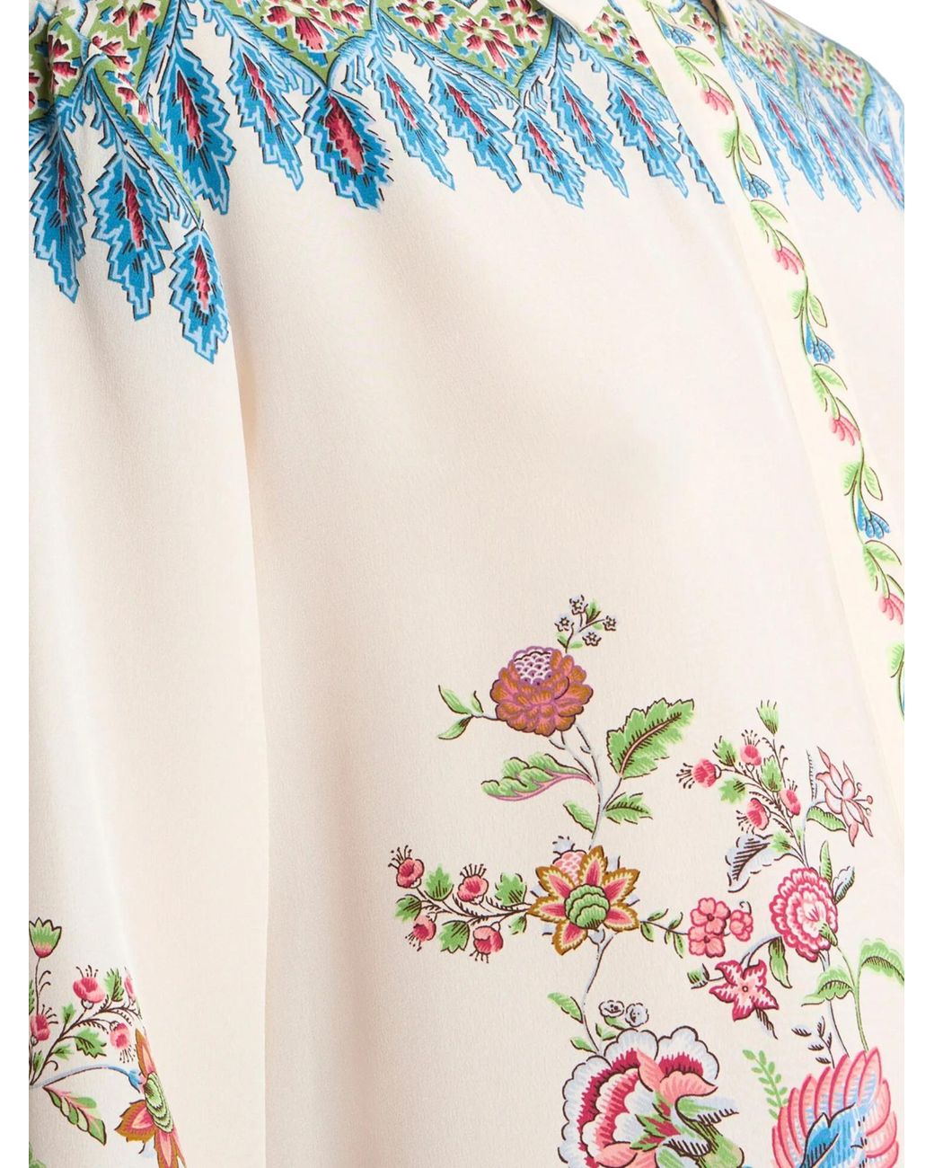 Etro White Pattern-Printed Long-Sleeved Shirt