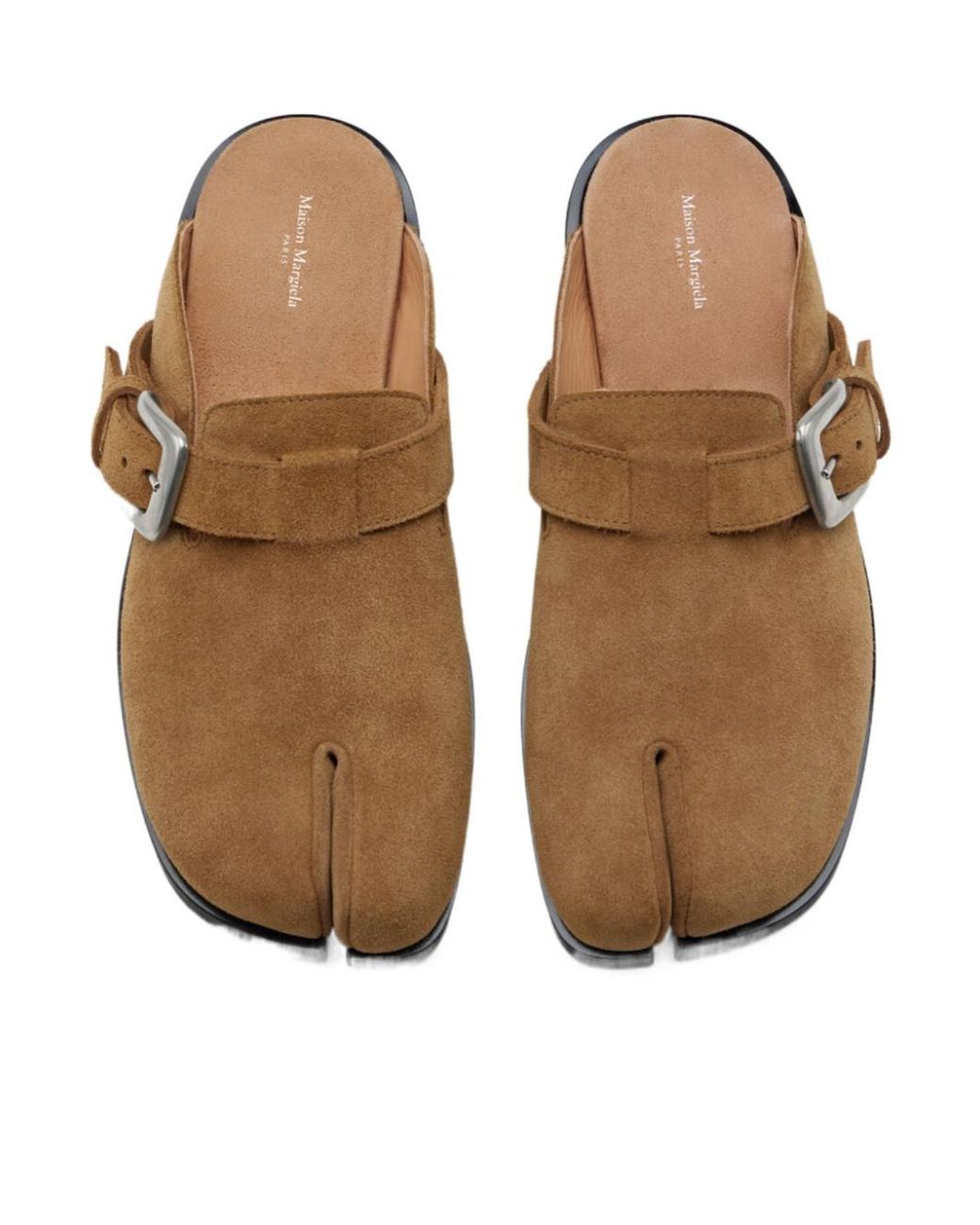Maison Margiela Brown Buckled Tabi Mules