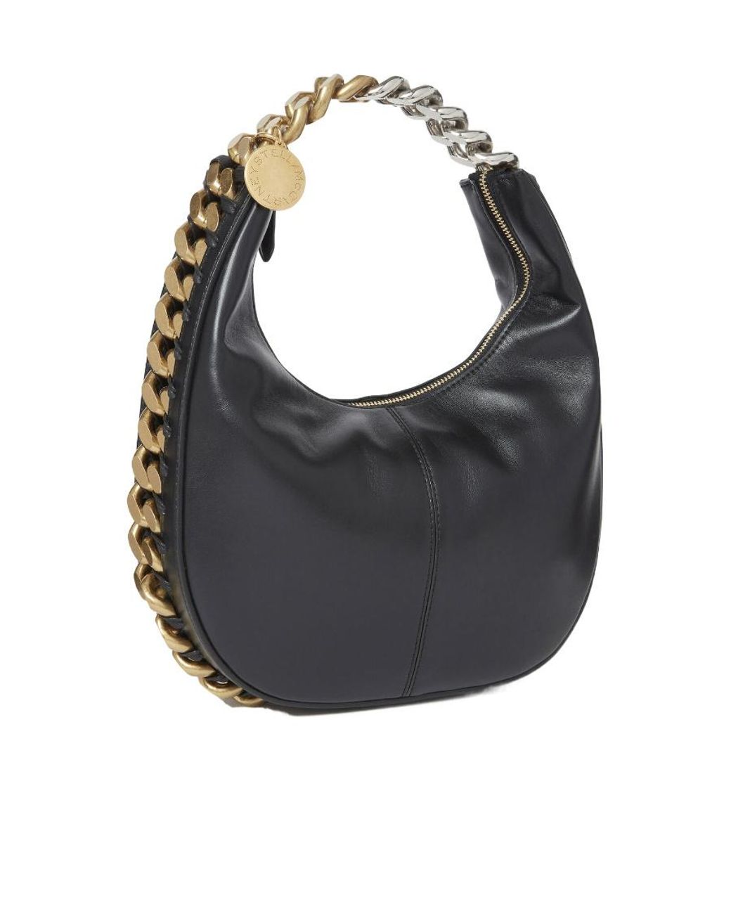 Stella McCartney Black Frayme Zipit Small Shoulder Bag