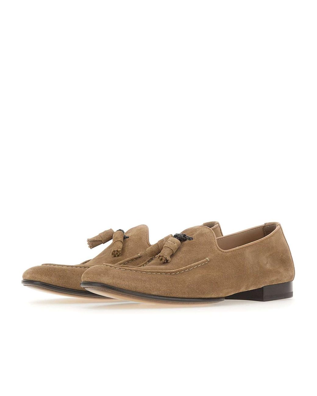 Doucal's Brown Tassel Loafers for men