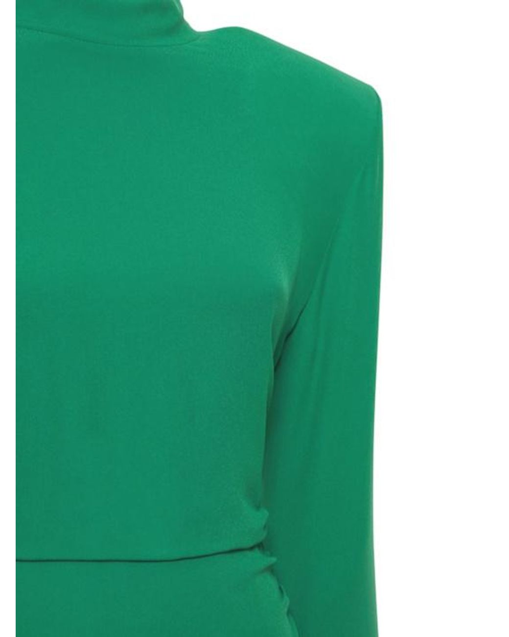 GIUSEPPE DI MORABITO Green Viscose Midi Dress W/ Feathers