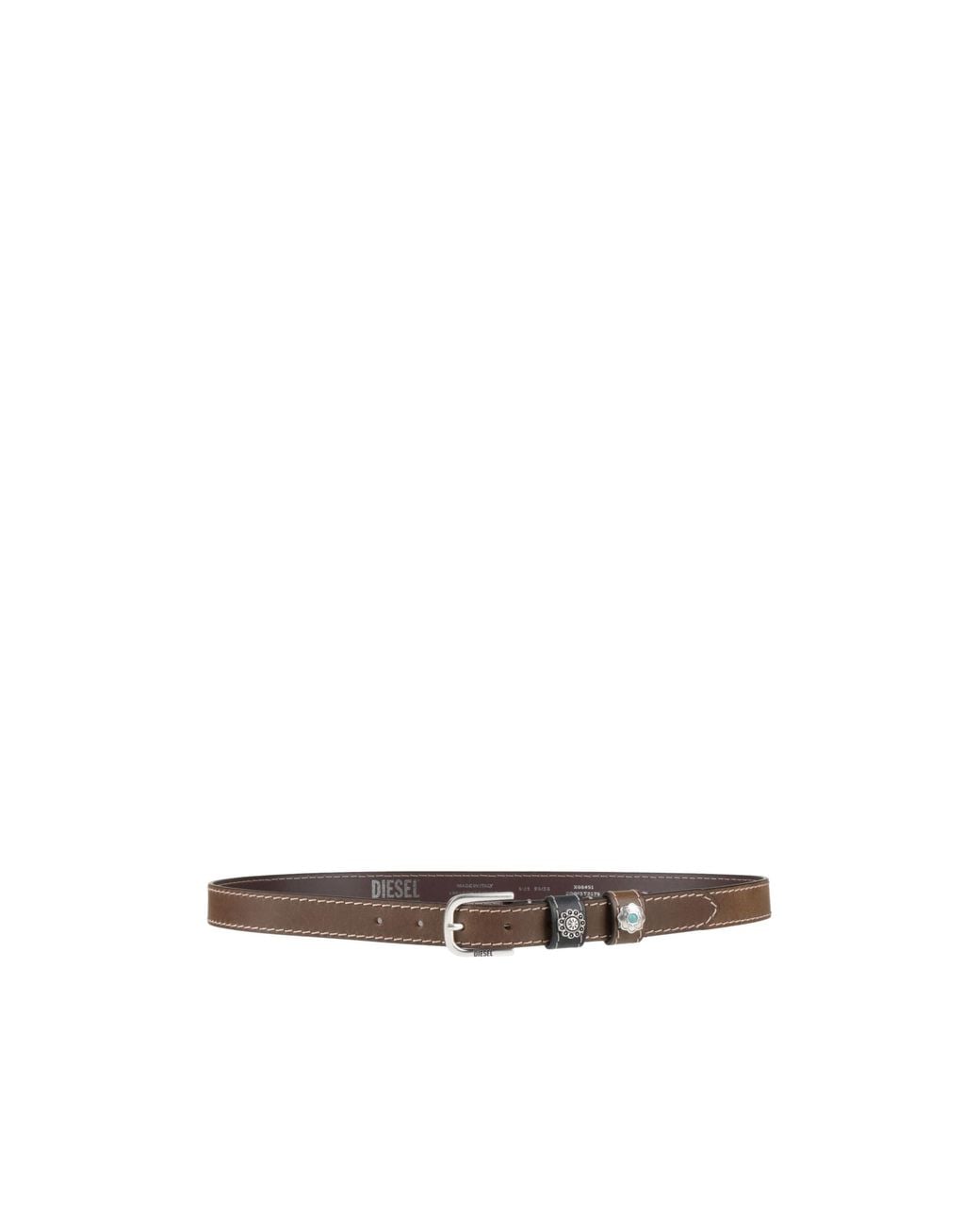 DIESEL White Minimalist Belt