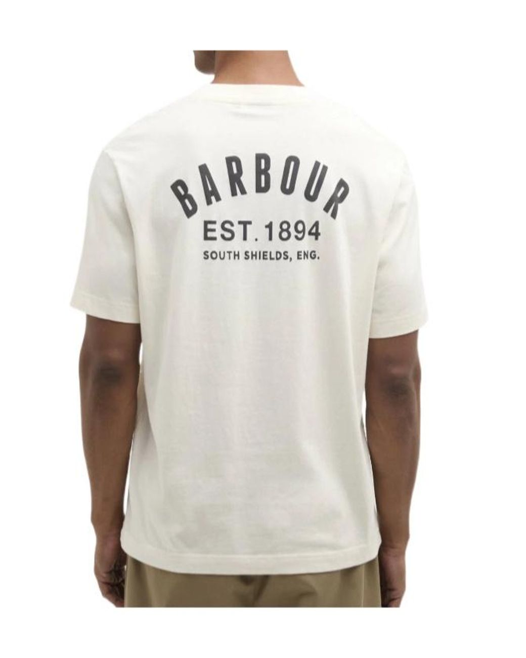 Barbour White Logo-Print T-Shirt for men