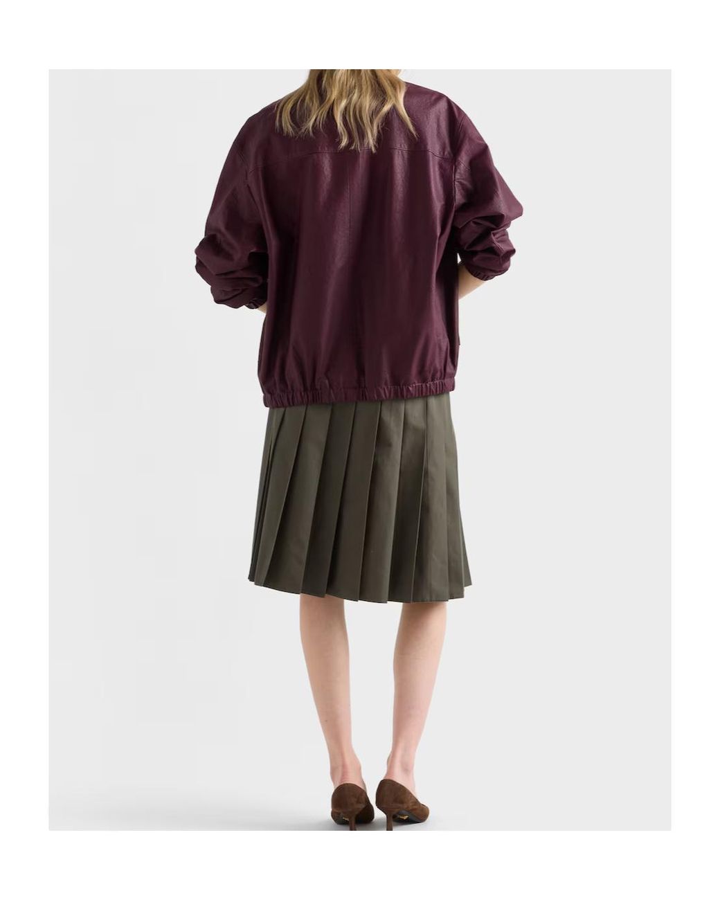 Prada Purple Nappa Leather Jacket