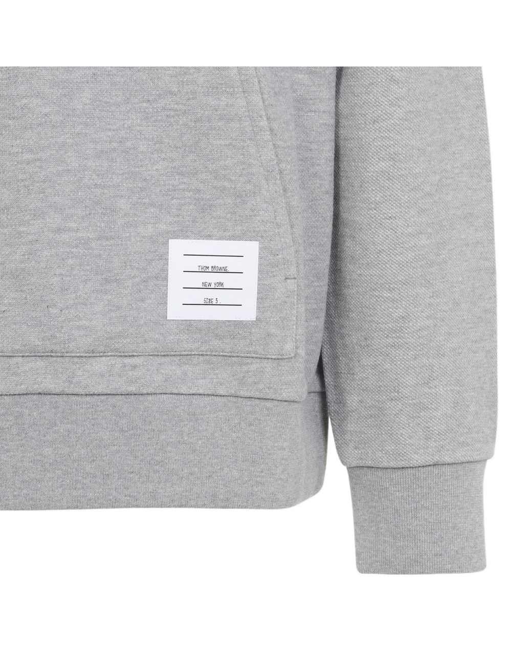 Thom Browne Gray Buttoned High-Neck Sweatshirt for men