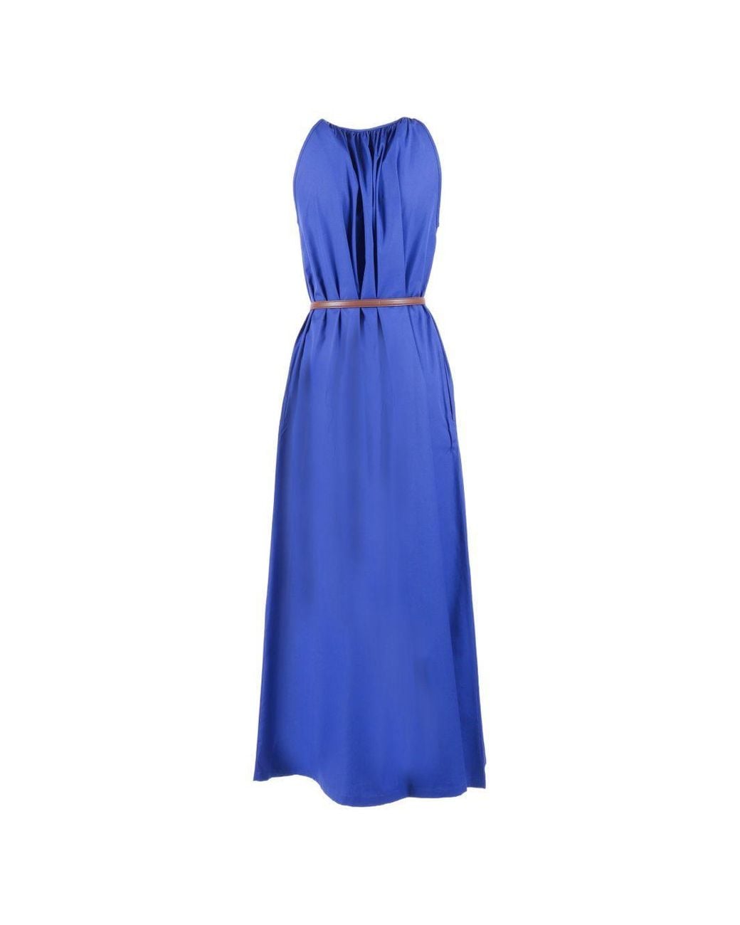 Max Mara Blue Cotton Poplin Dress