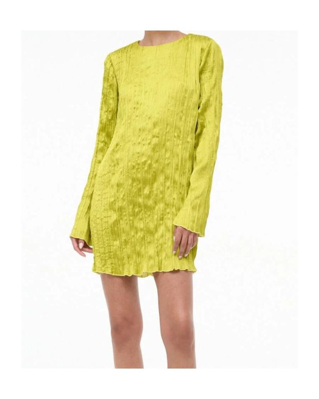 Staud Yellow Round Neck Dress