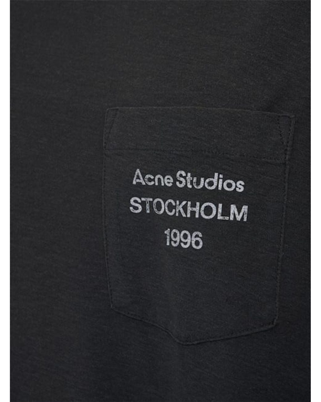 Acne Black Edden /S Organic Cotton Blend T-Shirt