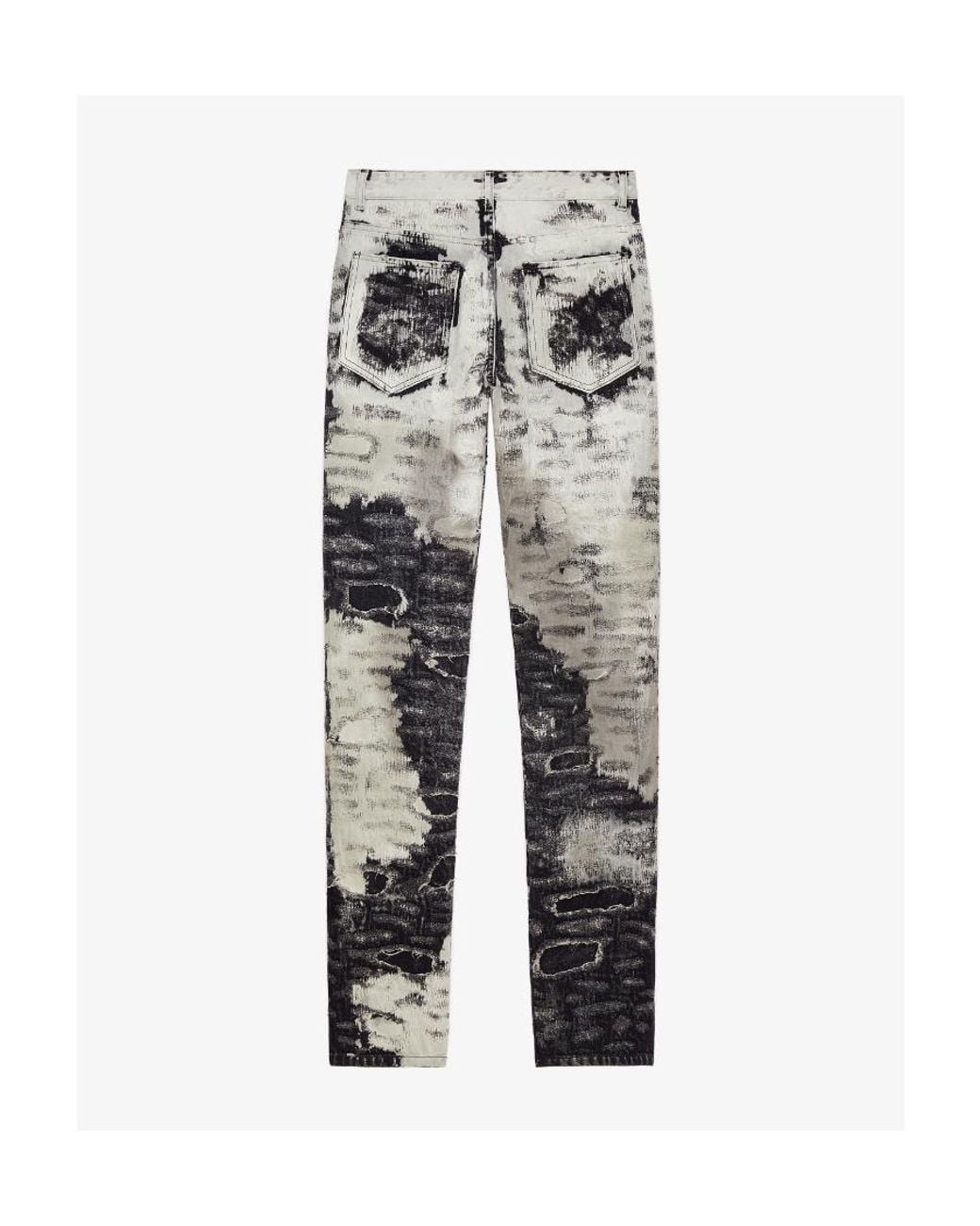 Givenchy Gray Distressed Slim-Fit Jeans for men