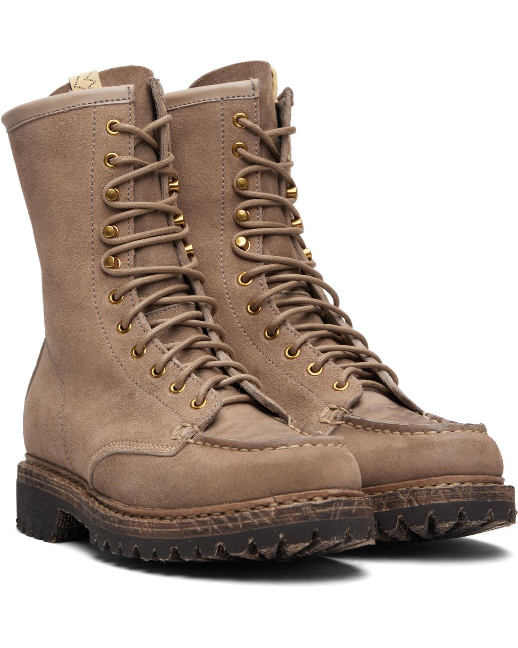 Visvim Brown Lace-Up Lug-Sole Boots for men
