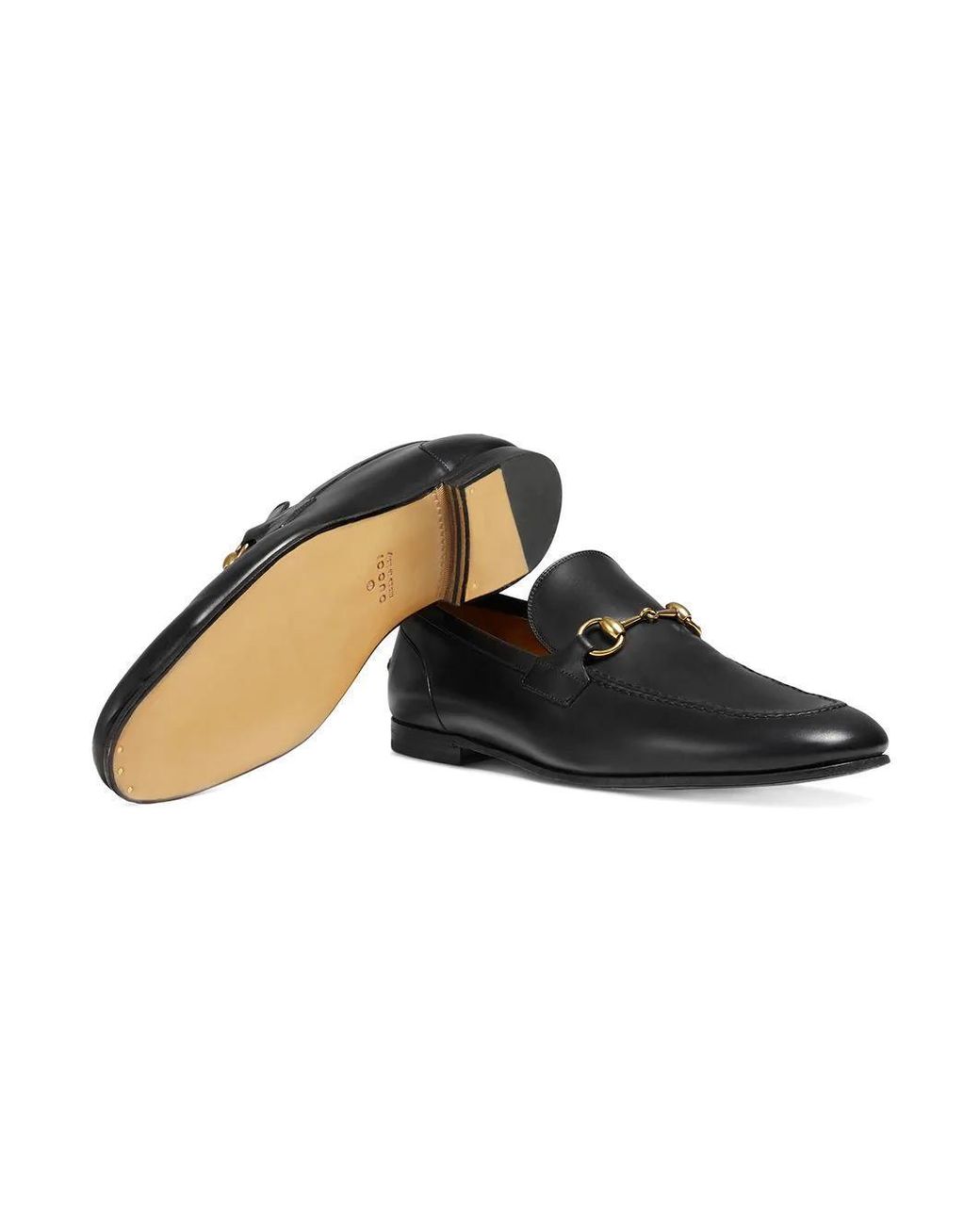 Gucci Black Jordaan Horsebit Loafers for men