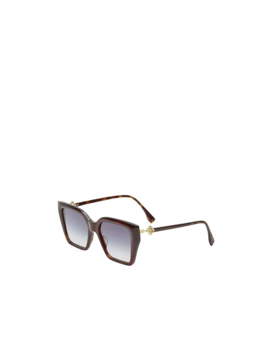 Fendi White Eyewear Butterfly Frame Sunglasses