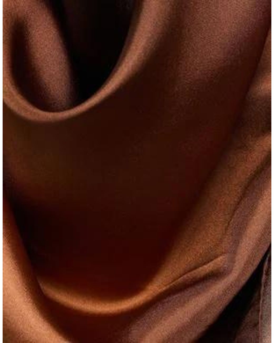 MAX&Co. Brown Satin Silk Scarf