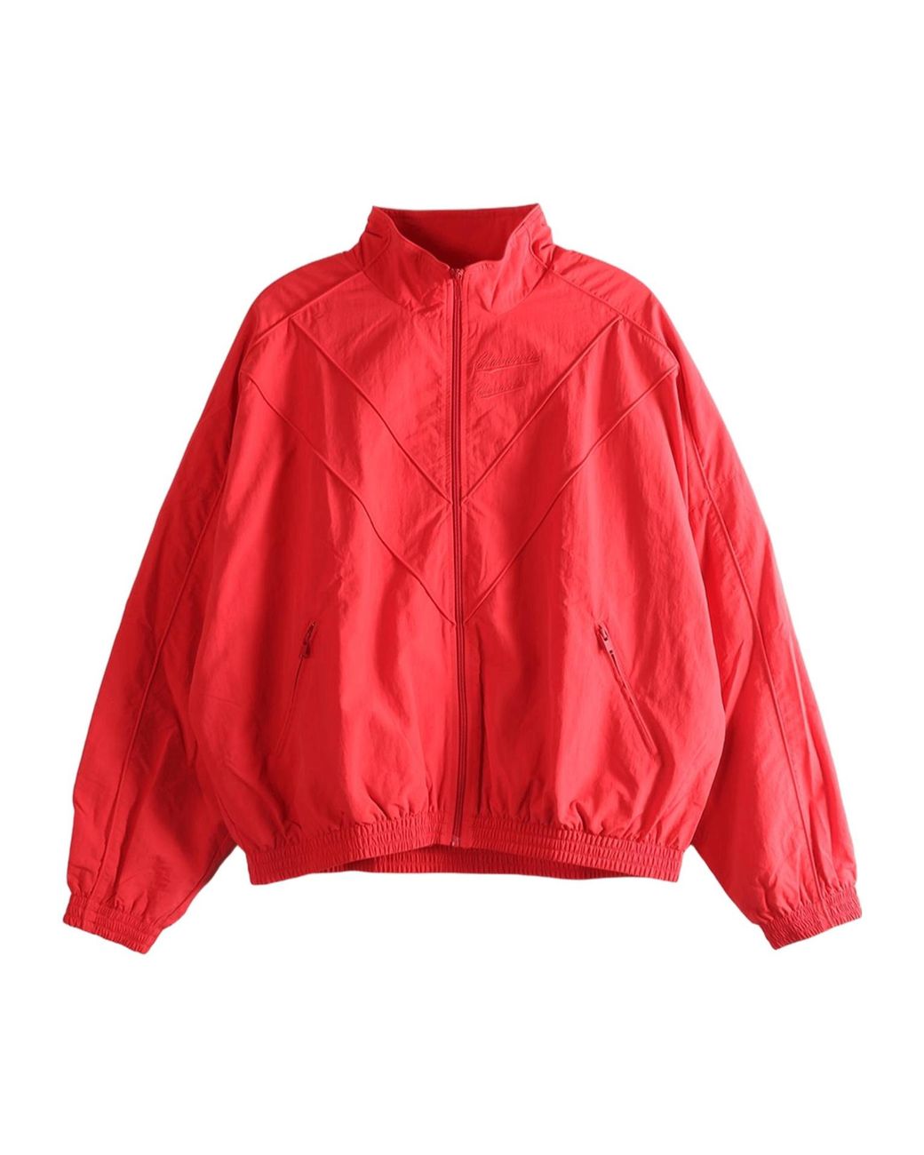 Willy Chavarria Red Chevron Zip-Up Jacket for men