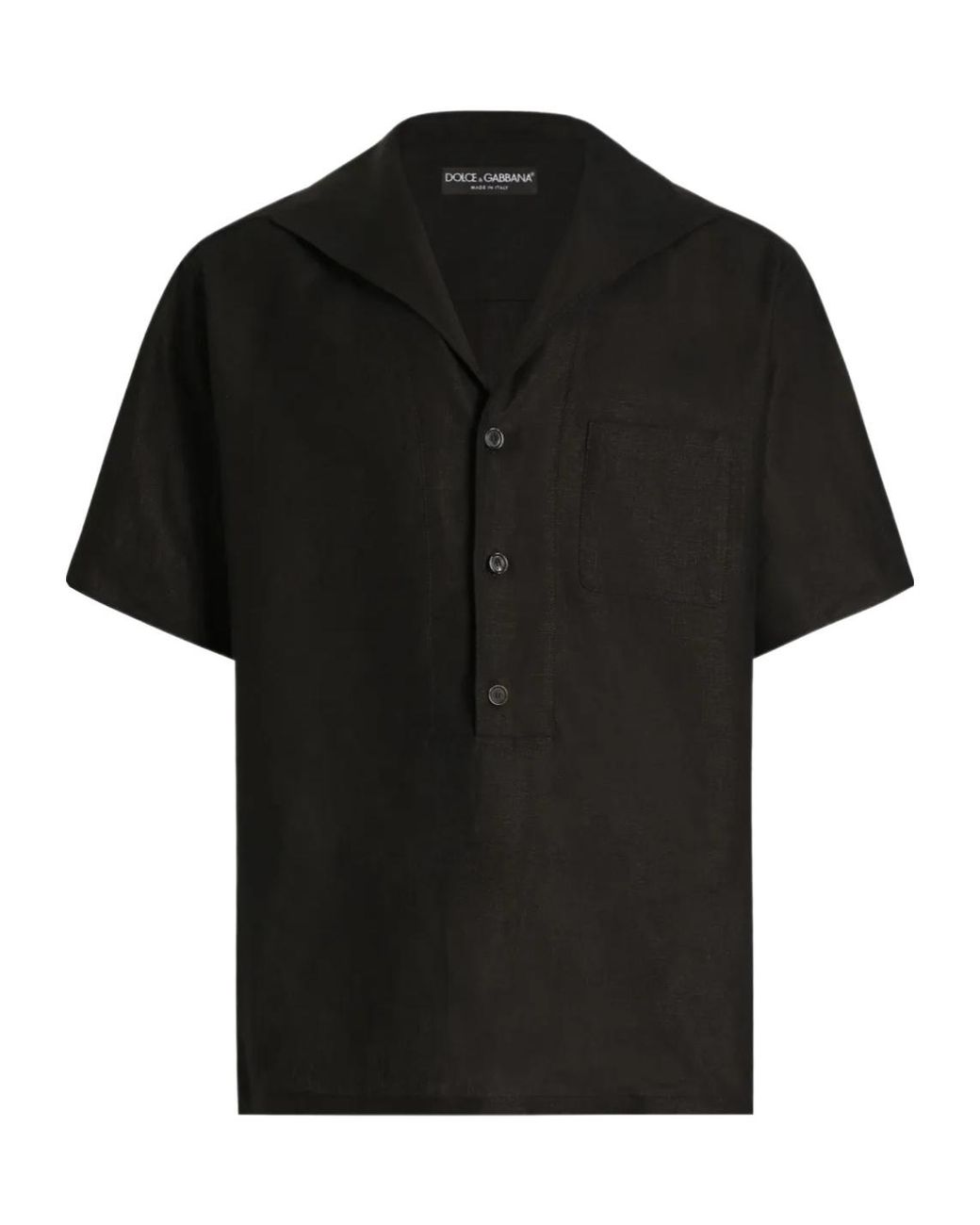 Dolce & Gabbana Black Short-Sleeved Polo Shirt for men