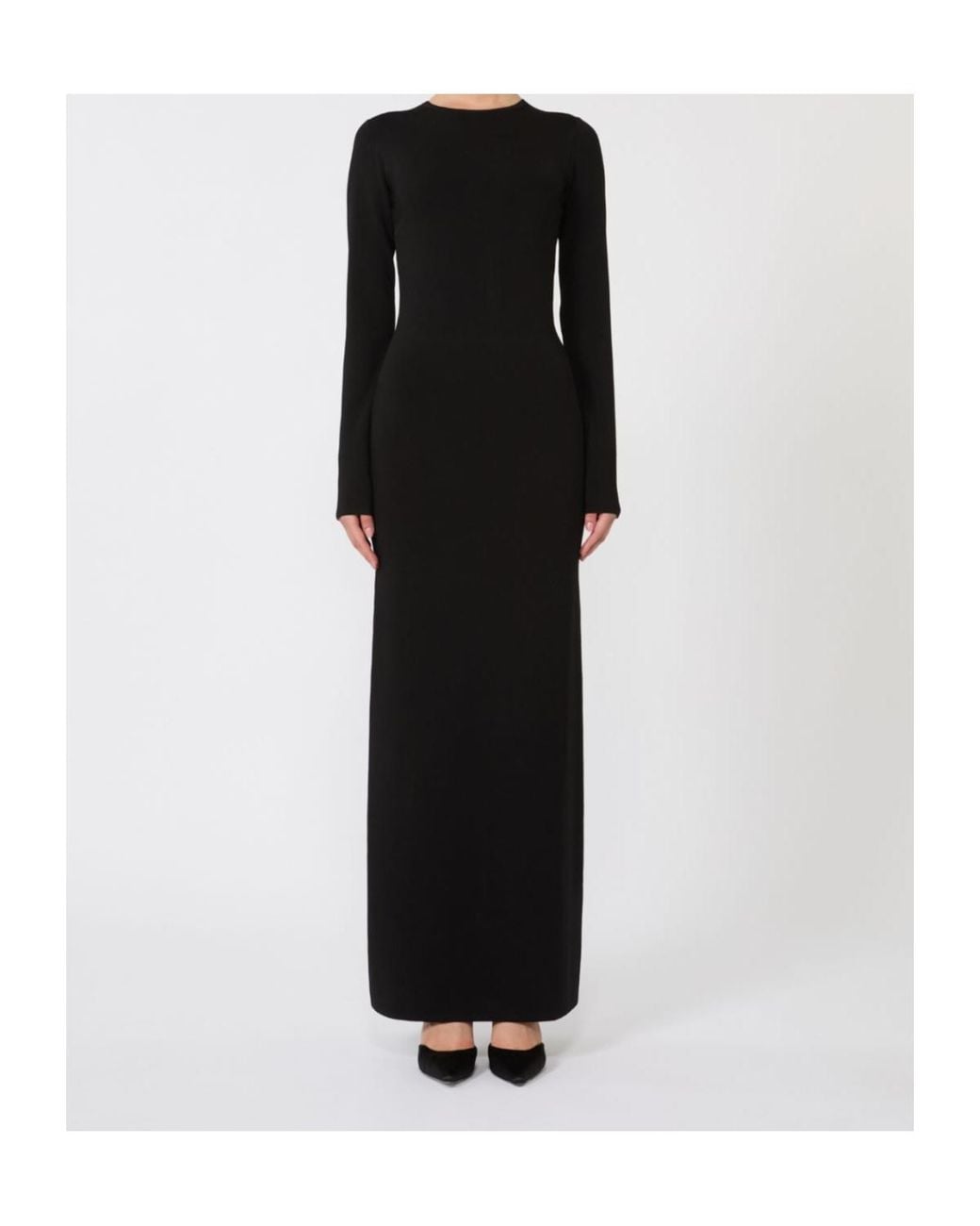Max Mara Black Viscose Yarn Dress