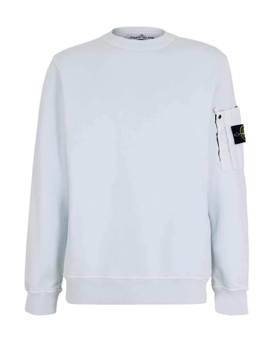 Stone Island White Crew-Neck Sweatshirt for men