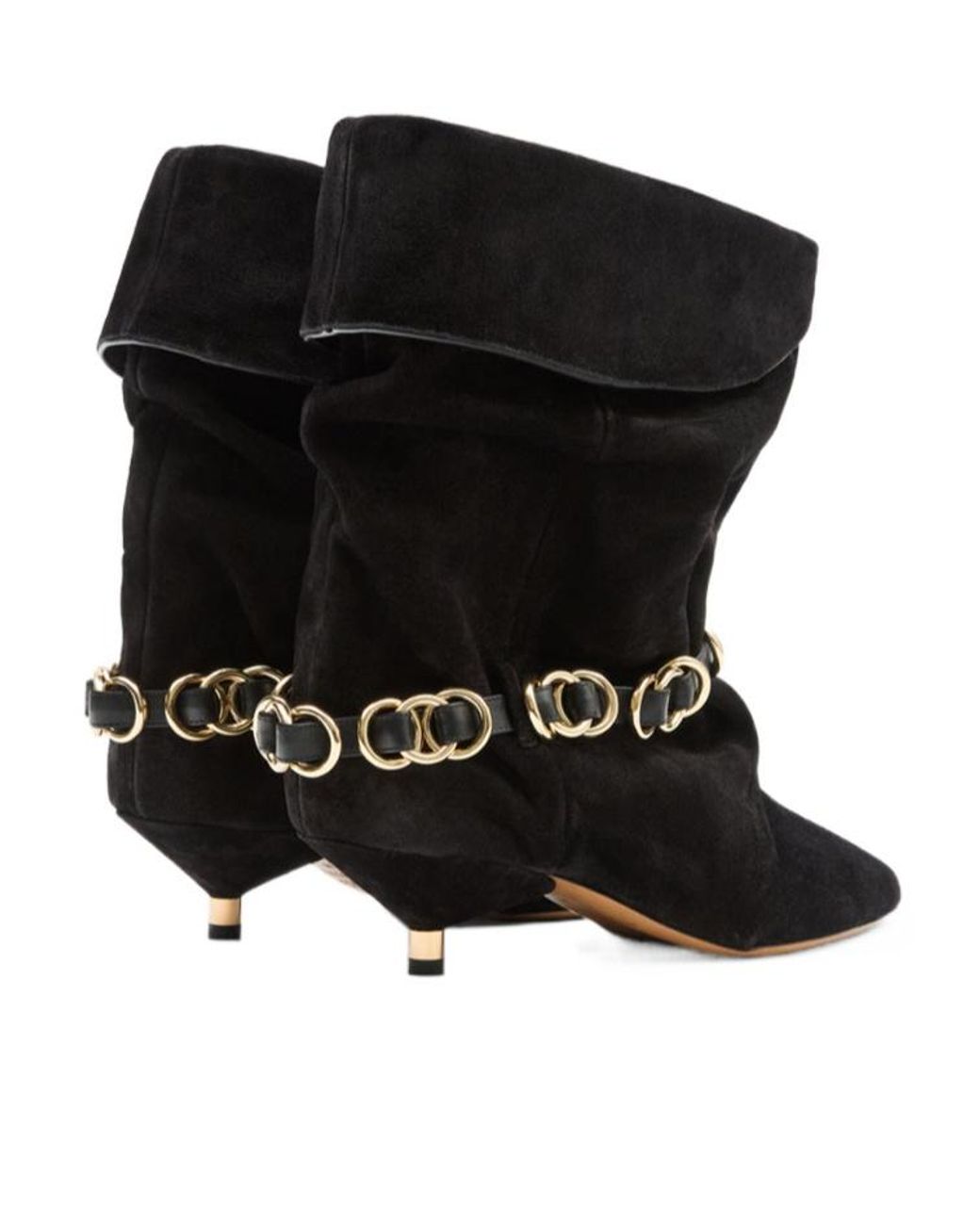 Isabel Marant Black Edrik Ring-Detail Ankle Boots