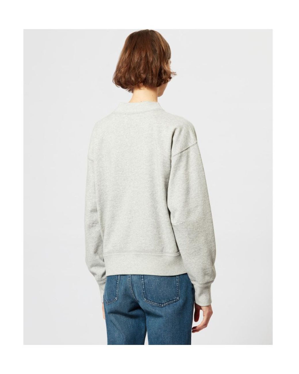 Isabel Marant White Isabel Marant Étoile Mobyli Mock Neck Sweatshirt