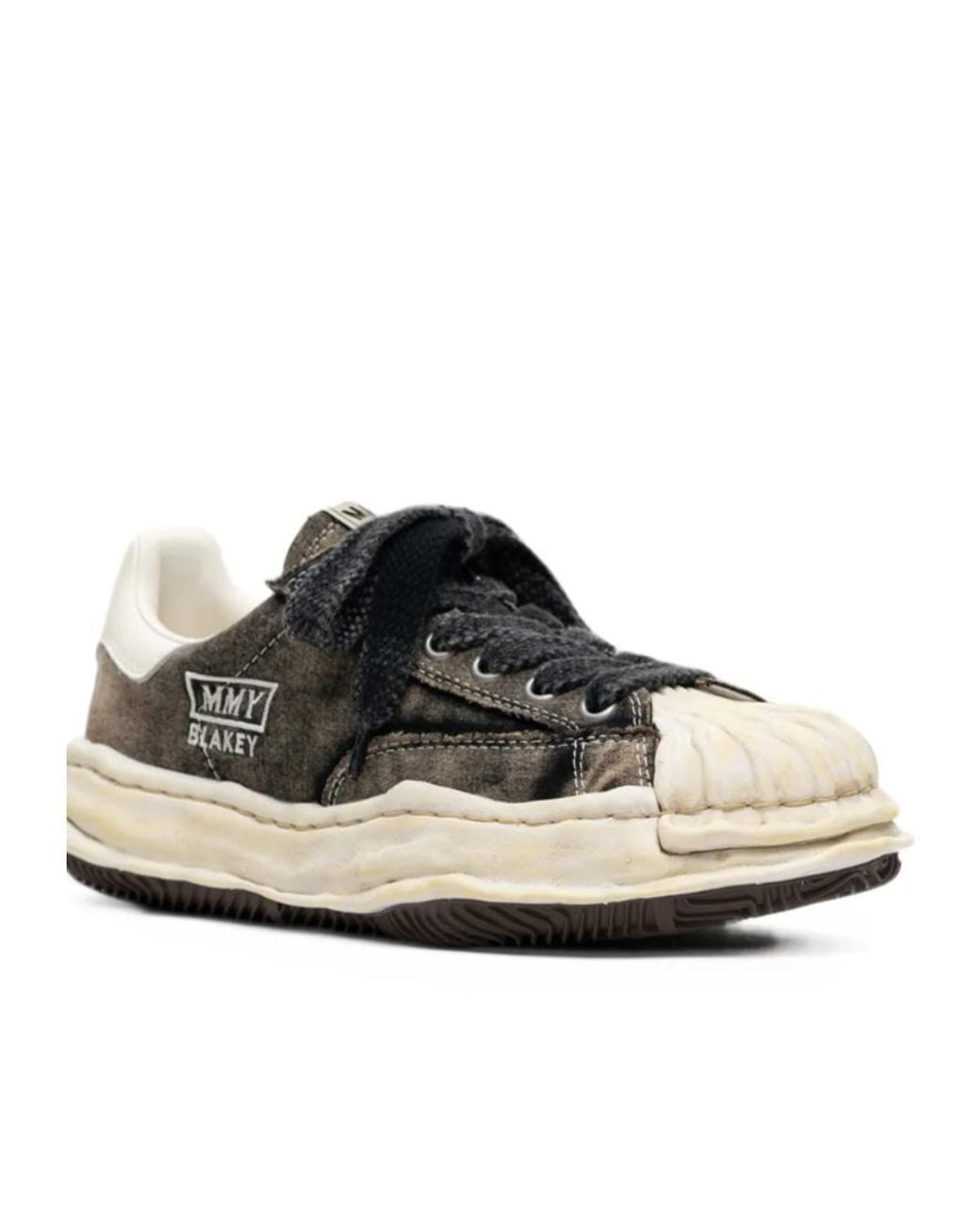 Maison Mihara Yasuhiro Gray Blakey Bleached-Canvas Sneakers for men