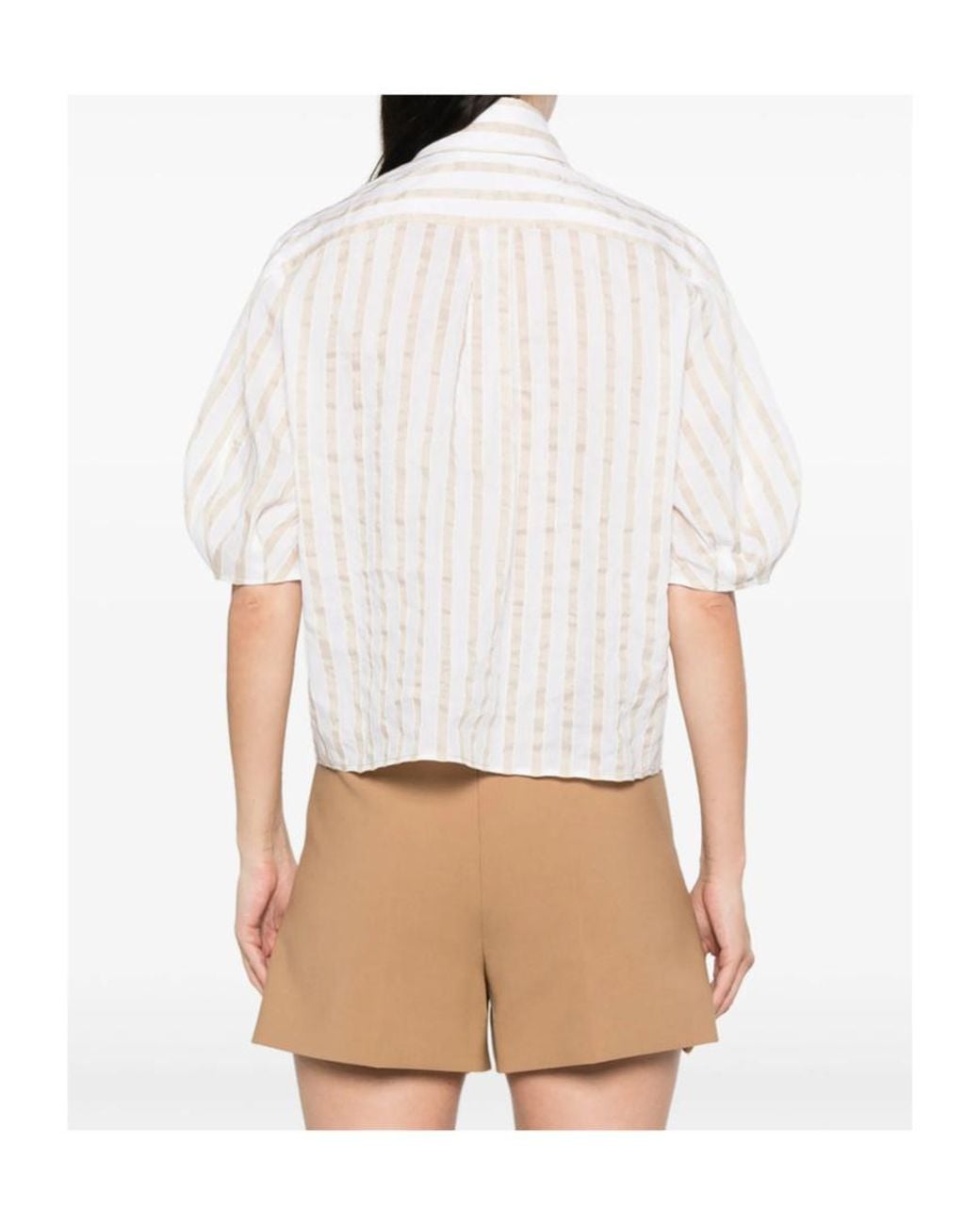 Mazzarelli White Striped Shirt