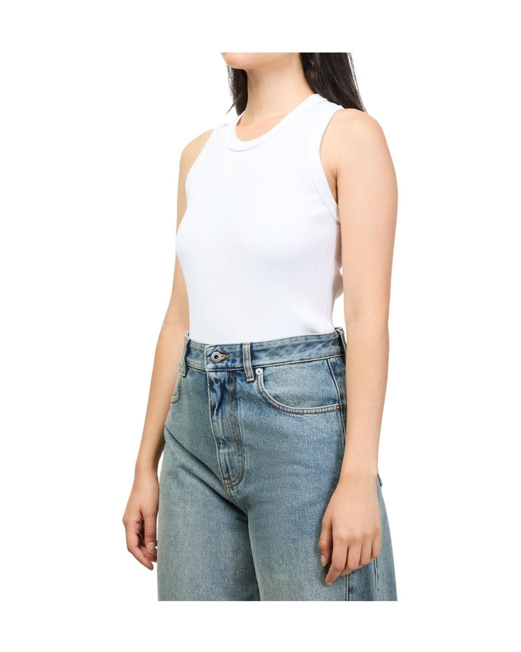 Loewe White Anagram Tank Top