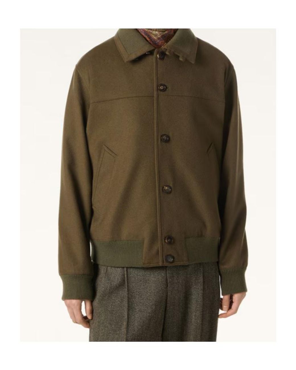 Loro Piana Green Maremma Bomber Jacket for men