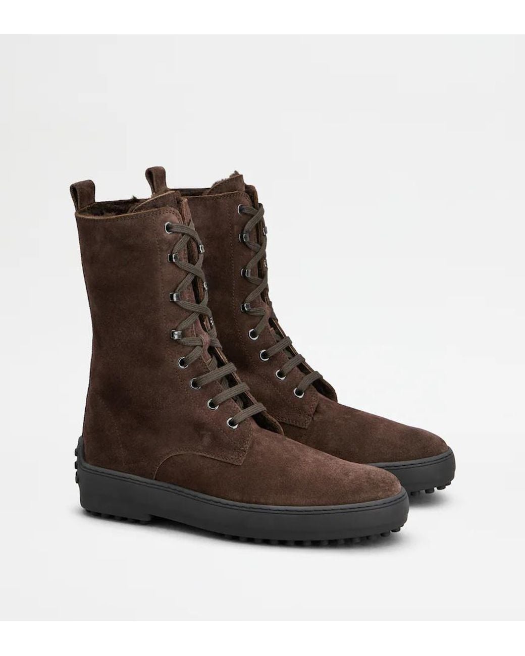 Tod's Brown Win Gomm Lace-Up Ankle Boots