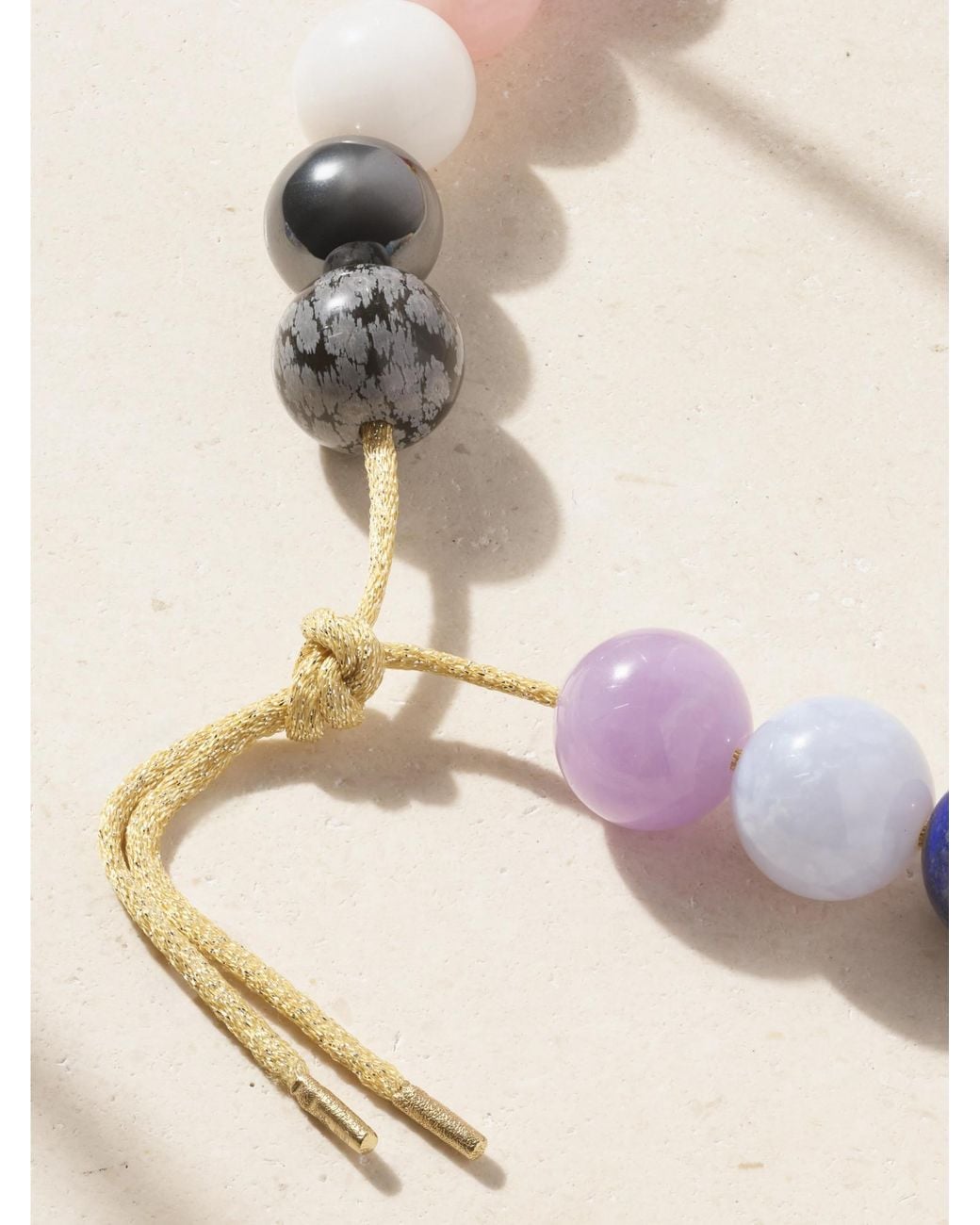 Carolina Bucci White Colorful Bead Necklace