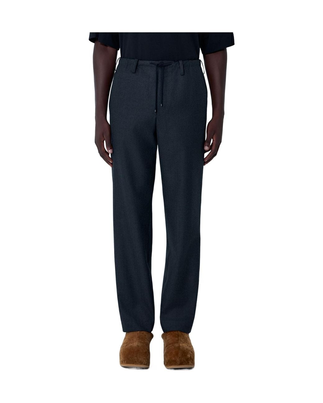 Dries Van Noten Blue Penny Straight Leg Pants for men