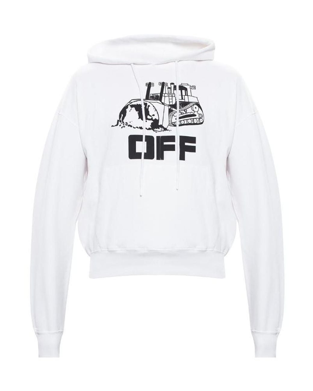 Off-White c/o Virgil Abloh White World Caterpillar Print Hoodie for men