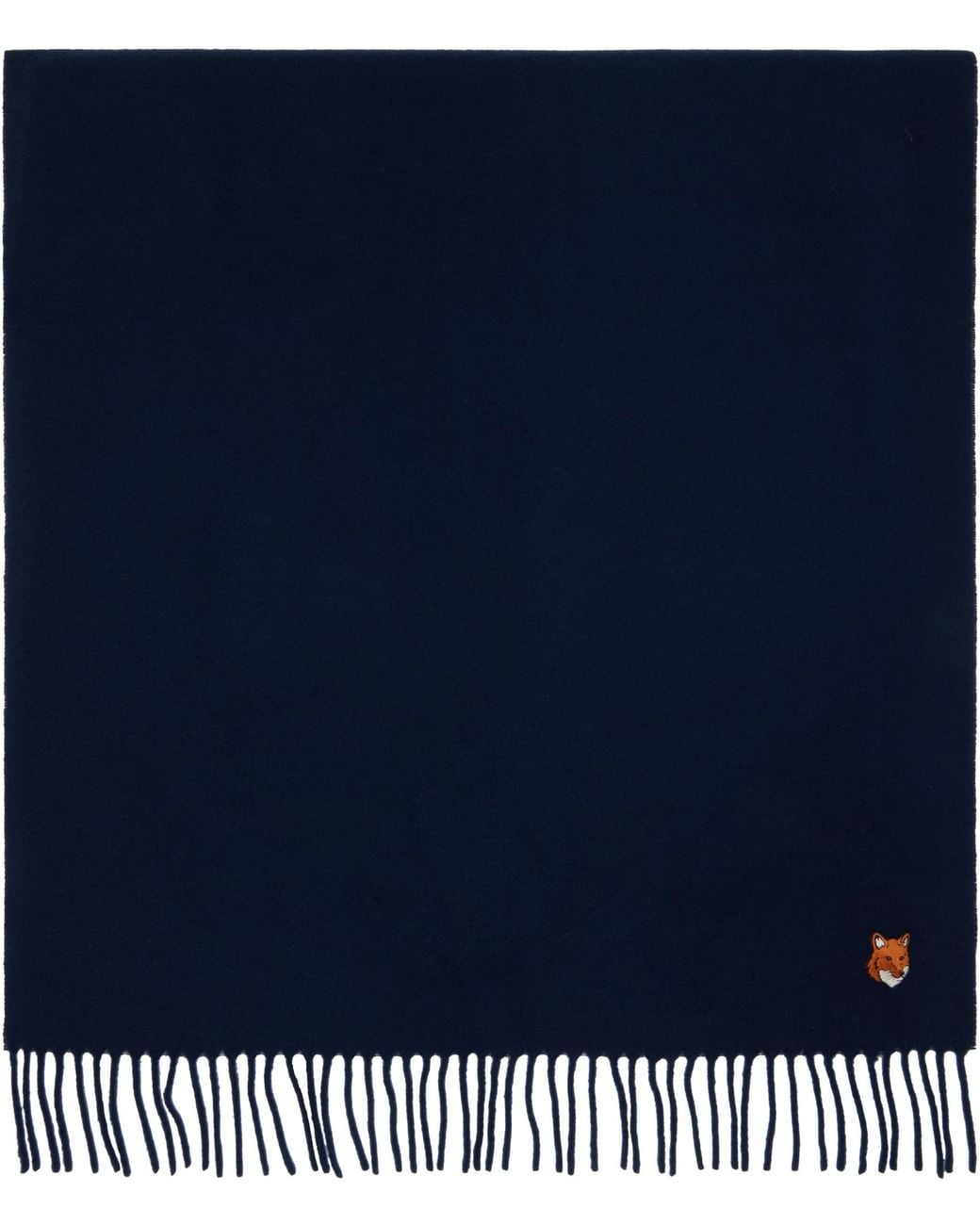 Maison Kitsuné Blue Maison Kitsuné Fox Head Scarf for men