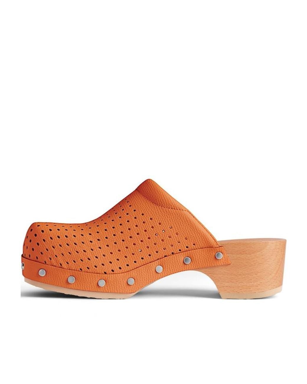 Balenciaga Orange X Scholl Square-Toe Clogs