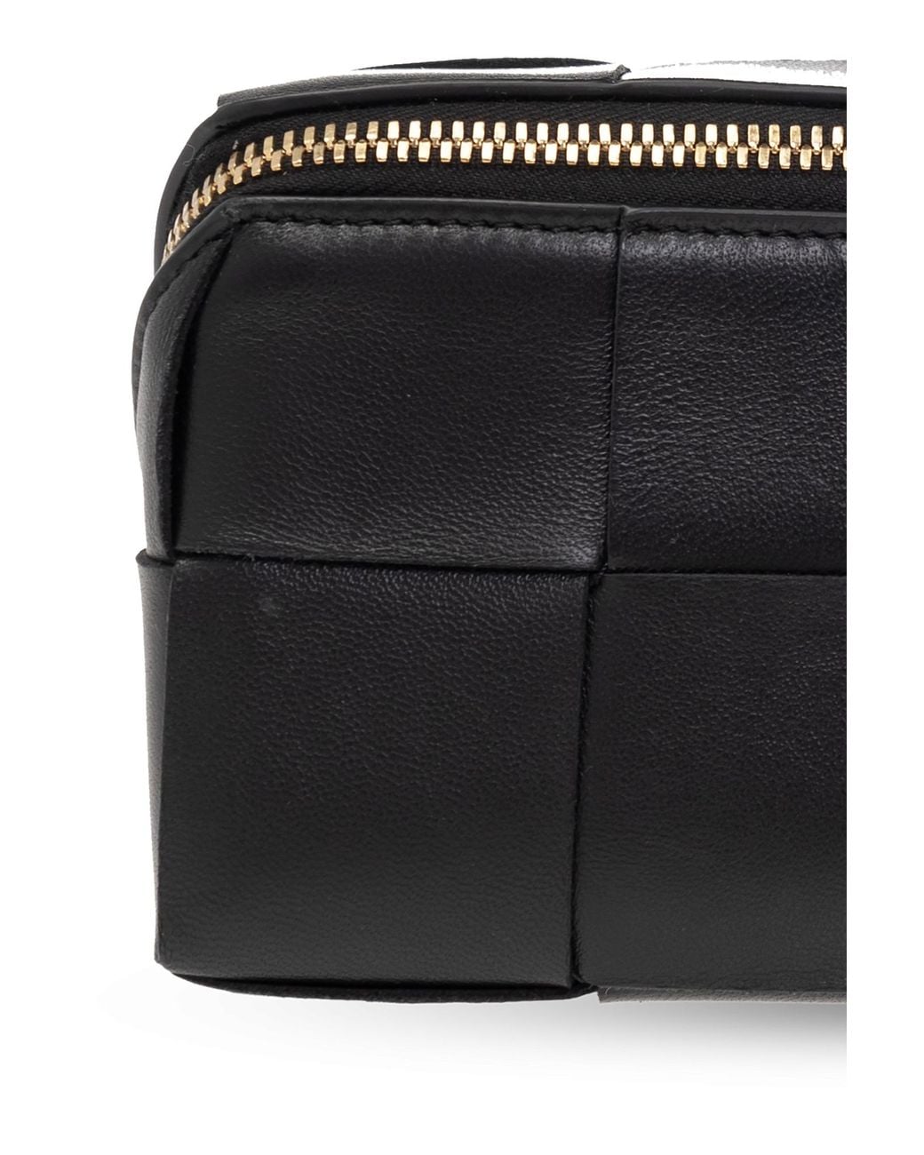 Bottega Veneta Black Zip-Up Wash Bag