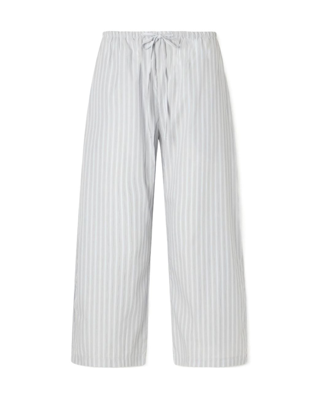 Leset White Cotton-Blend Wide-Leg Pants
