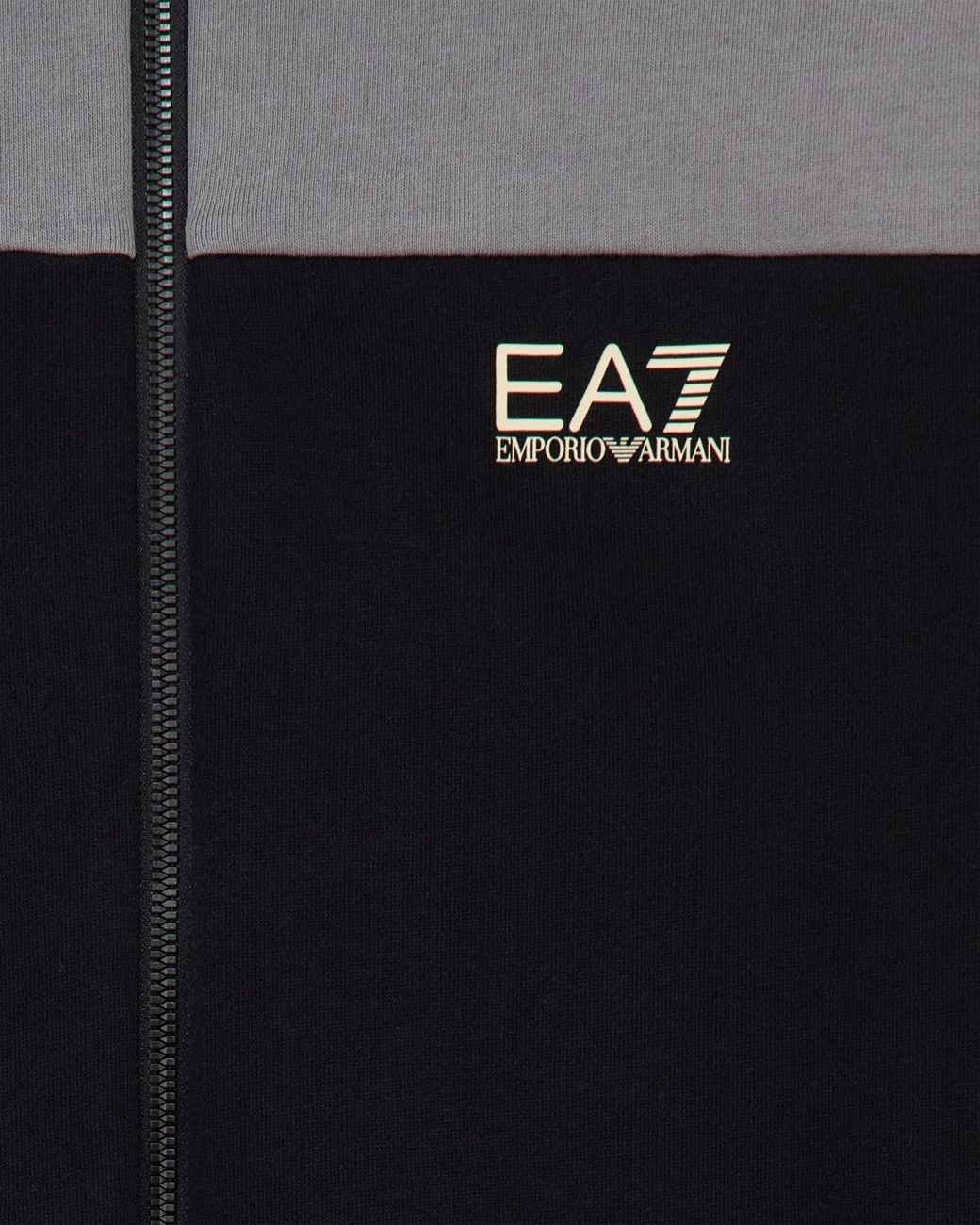 EA7 Black Two-Piece Zip-Up Suit for men