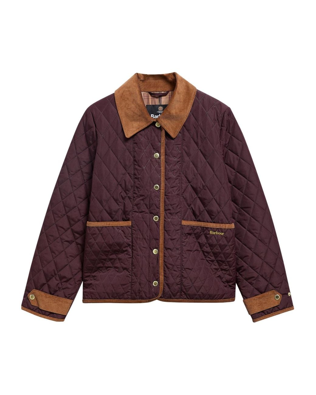 Barbour Purple Ainsdale Patchwork Quilted Jacket