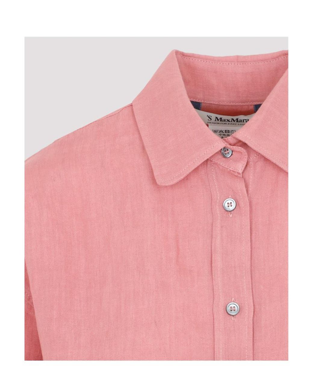 Max Mara Pink 'S Buttoned Long-Sleeved Shirt