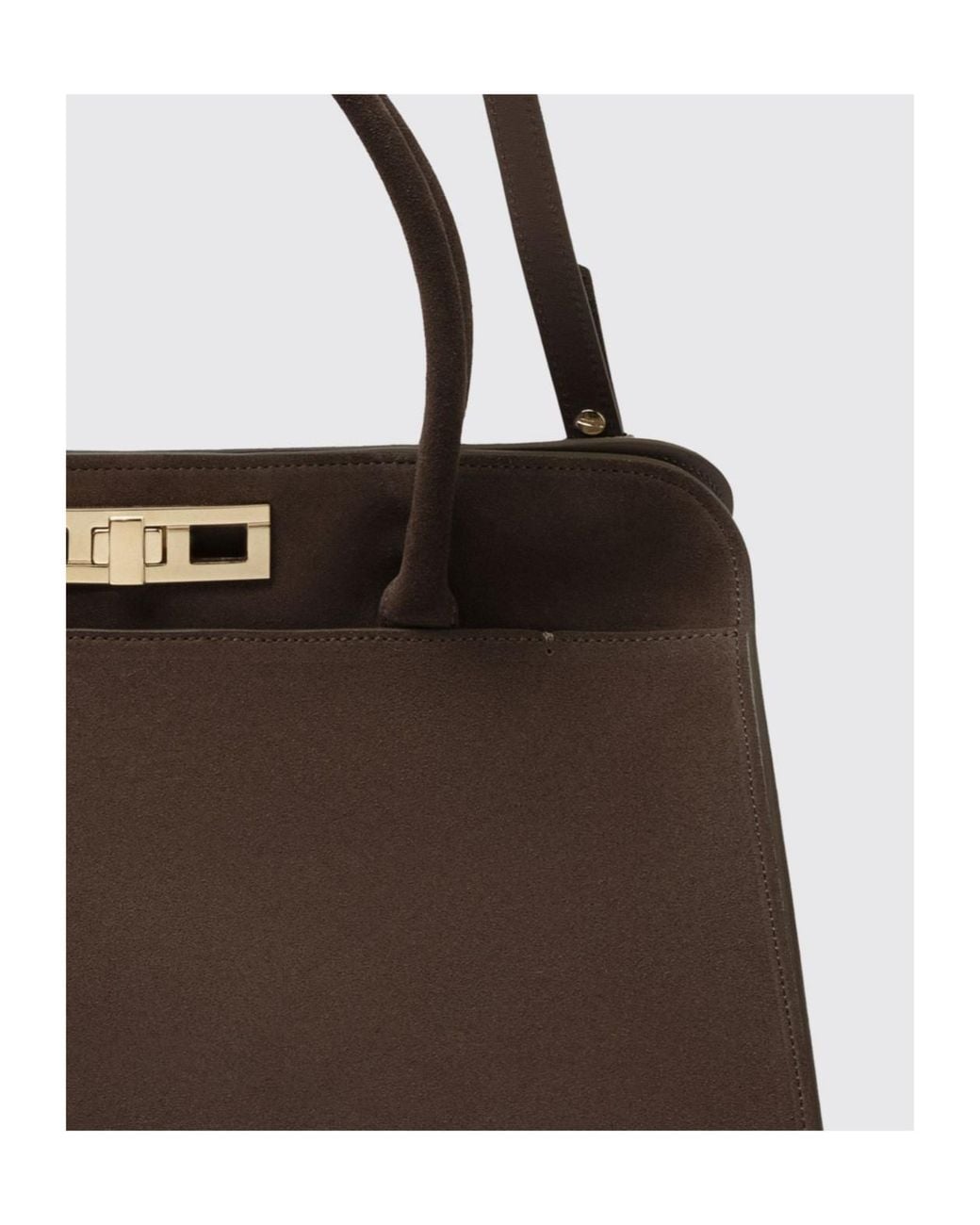 Fabiana Filippi Brown Double-Handle Shoulder Bag