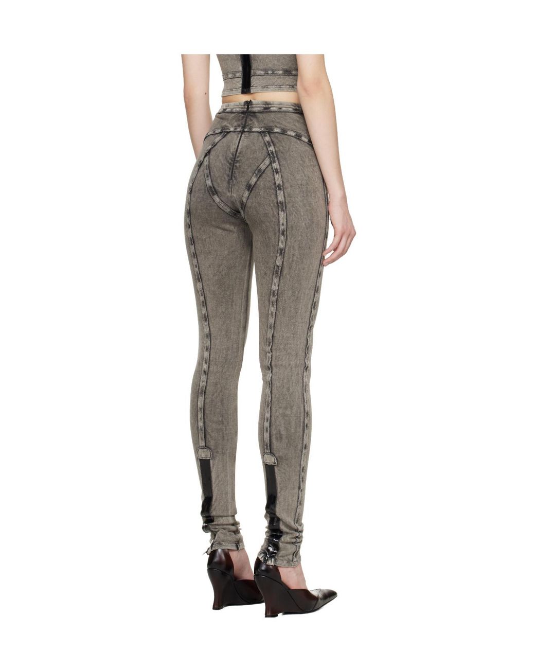 KNWLS Gray Scuba Panelled Pants
