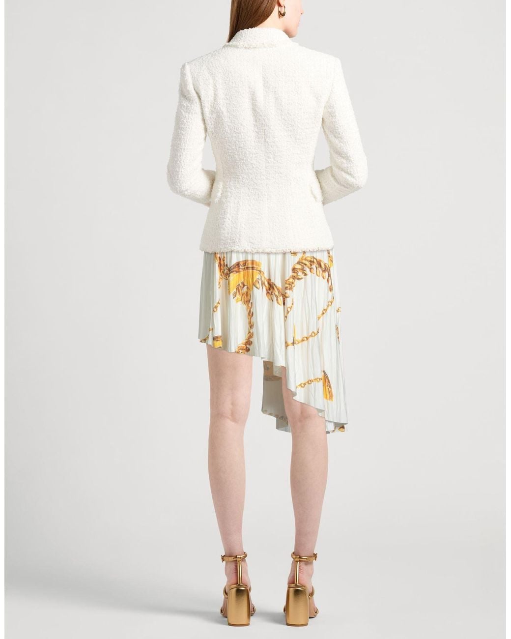 Burberry White Midi Skirt
