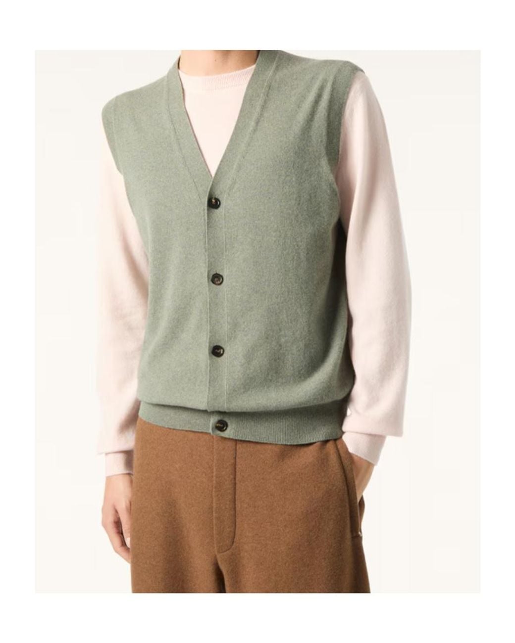 Loro Piana Green Classic Vest for men