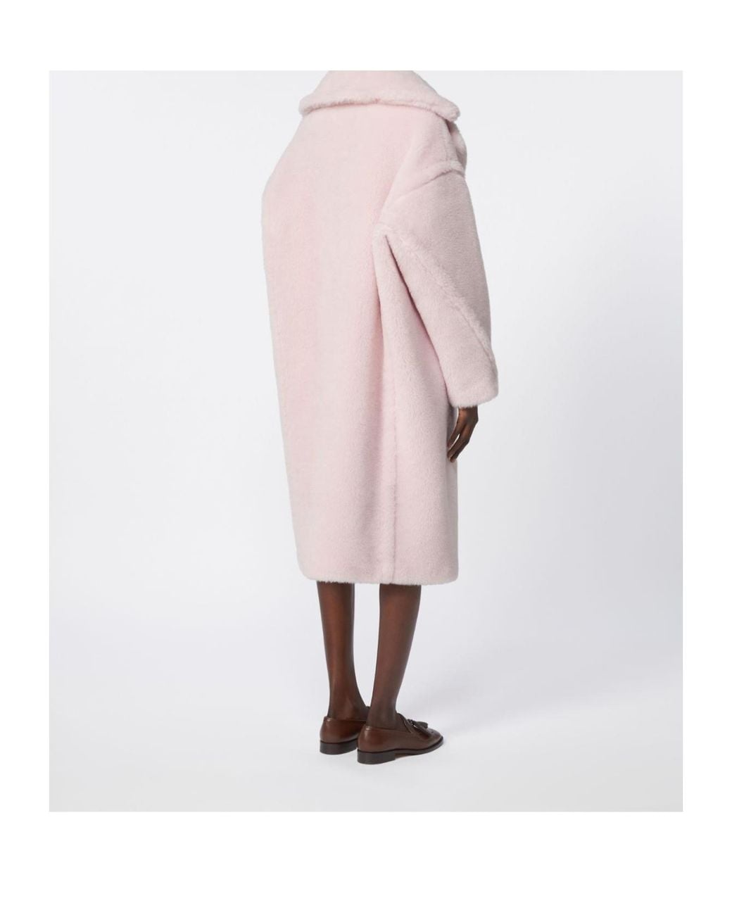 Max Mara Pink Virgin Wool-Cashmere Teddy Overcoat