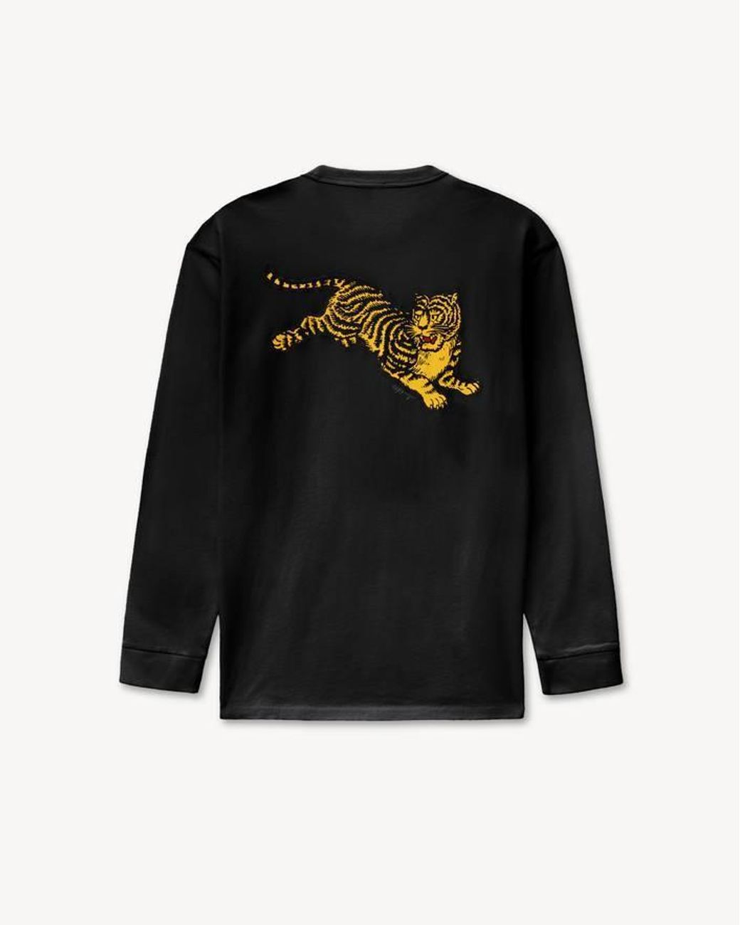KENZO Black Jumping Tiger' Long Sleeves T-Shirt for men