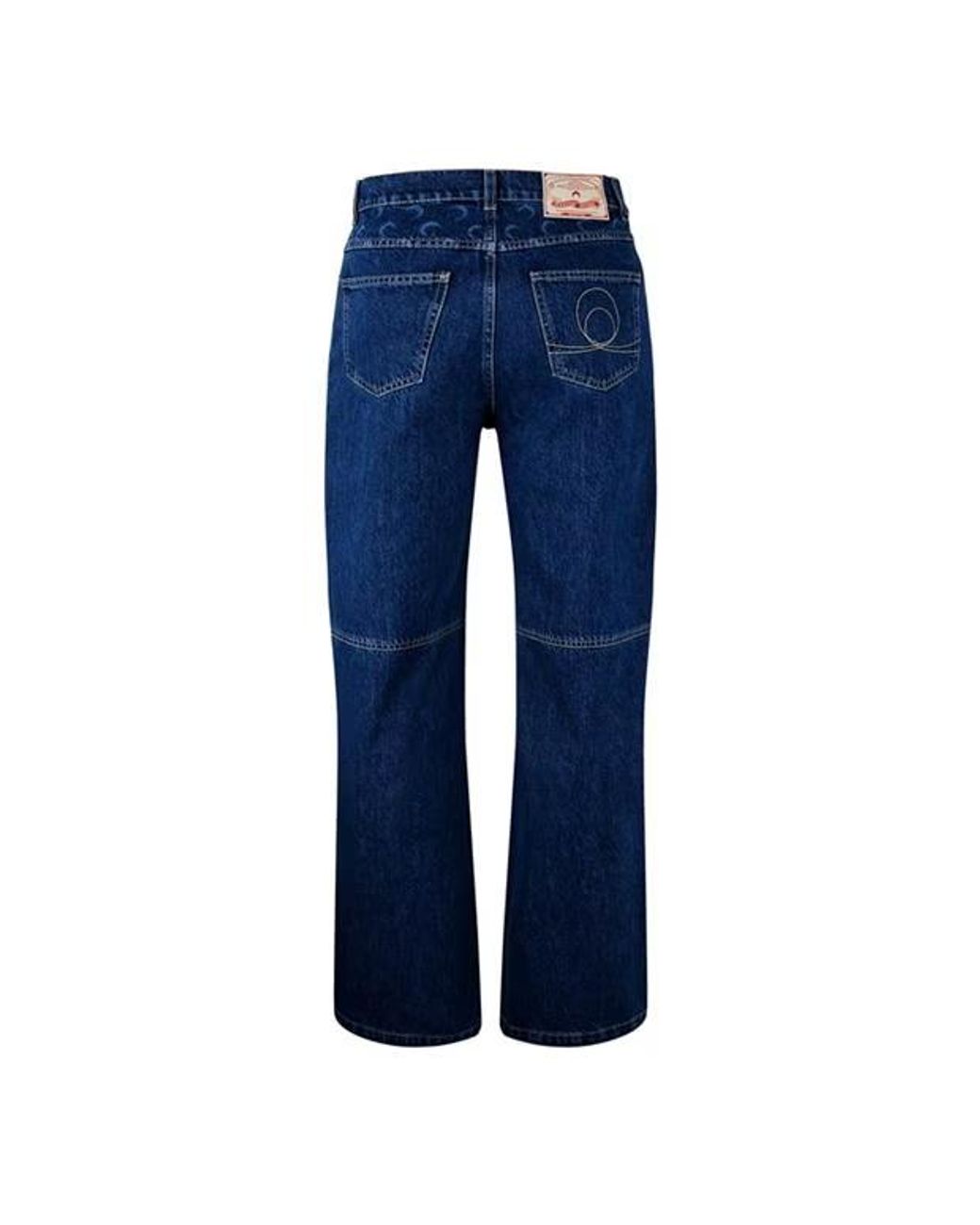 MARINE SERRE Blue Straight Leg Jeans for men