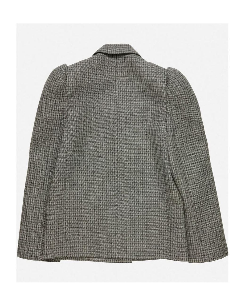 Acne Gray Houndstooth Double-Breasted Blazer