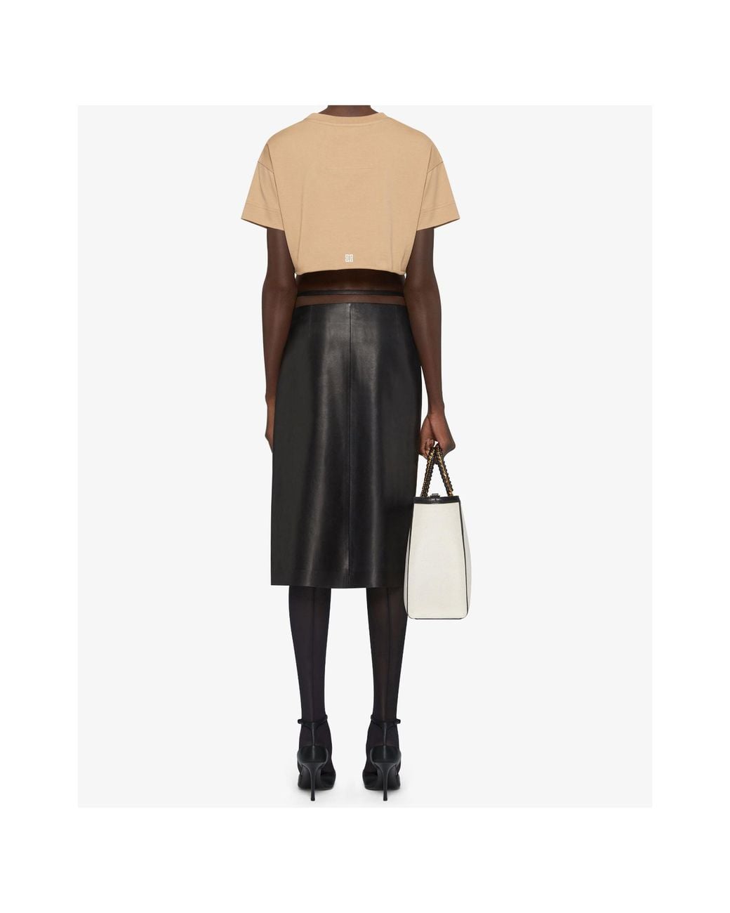 Givenchy Natural Logo Printed Cropped T-Shirt