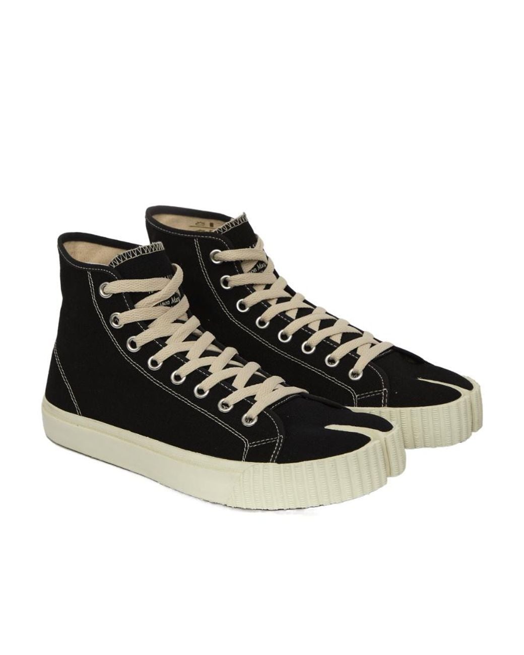 Maison Margiela Black Tabi High-Top Sneakers for men