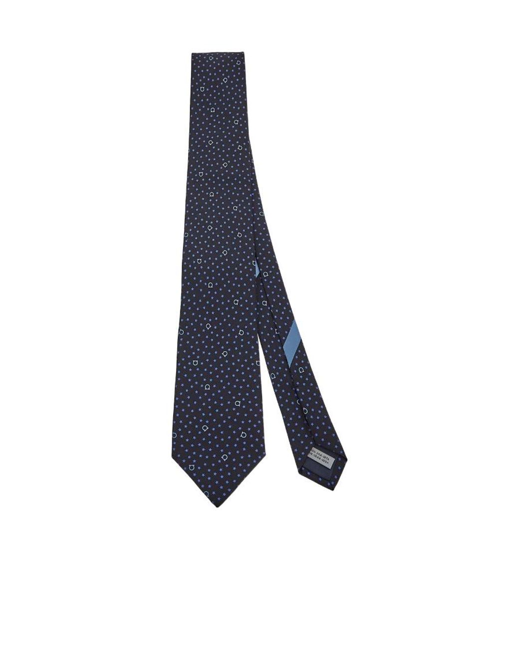 Ferragamo Blue Star Printed Tie for men