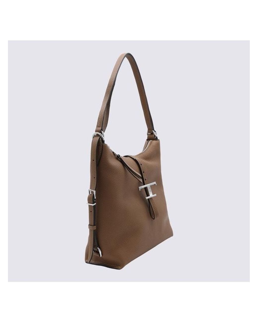 Tod's Brown T Logo Shoulder Bag